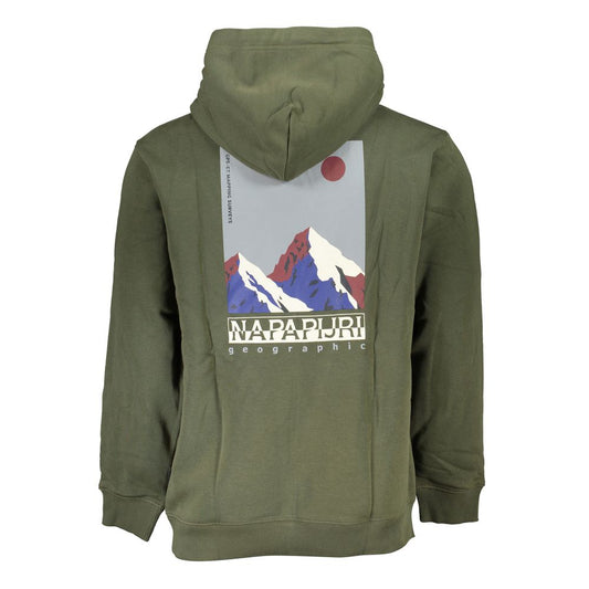 Napapijri Green Cotton Men Sweater NA-25308-M
