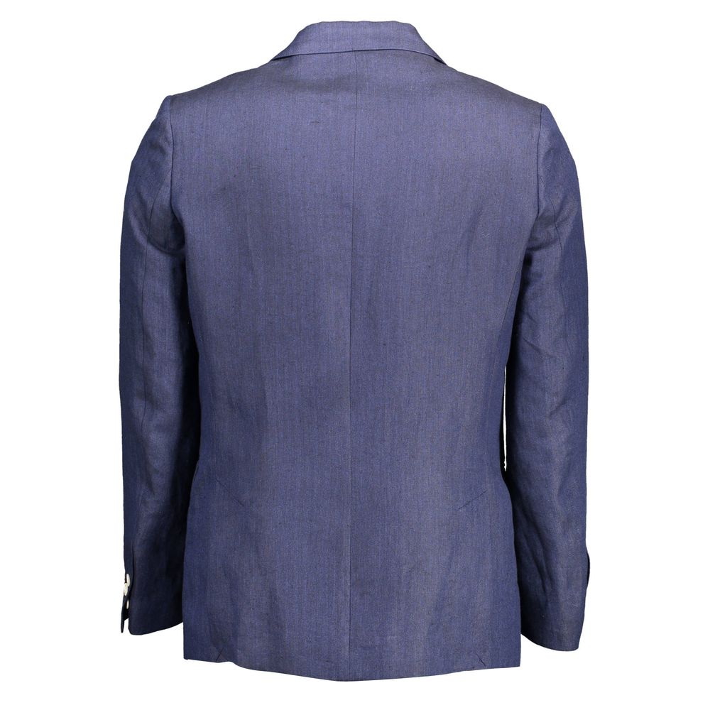 Gant Blue Linen Jackets & Coat