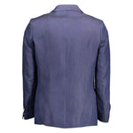 Gant Blue Linen Men Jacket GA-37677-IT48 | M