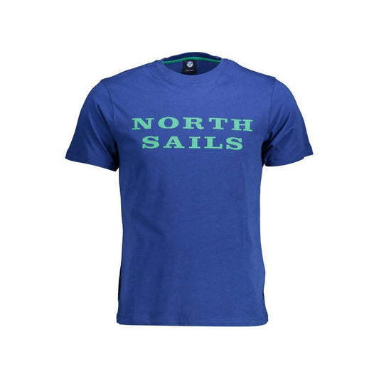 North Sails Blue Cotton Men T-Shirt NO-12560-XL