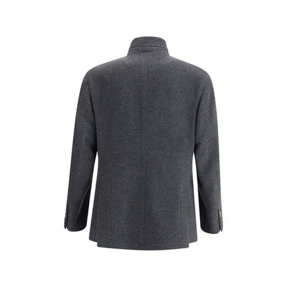 Brunello Cucinelli Gray Cashmere Coat