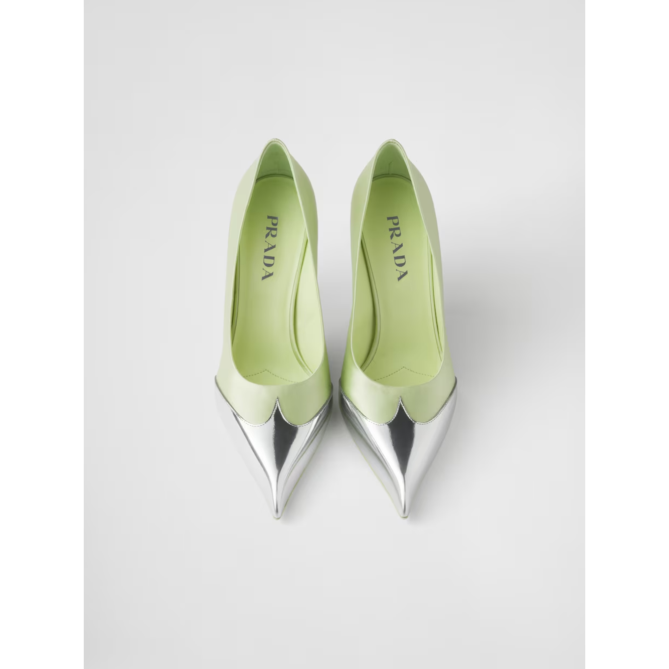 Prada Satin And Metallic Leather Pumps 1I968N_049_F065J_F_A085_35.5