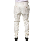 Dolce & Gabbana White Nylon Tapered Dress Men Pants PAN76447-46