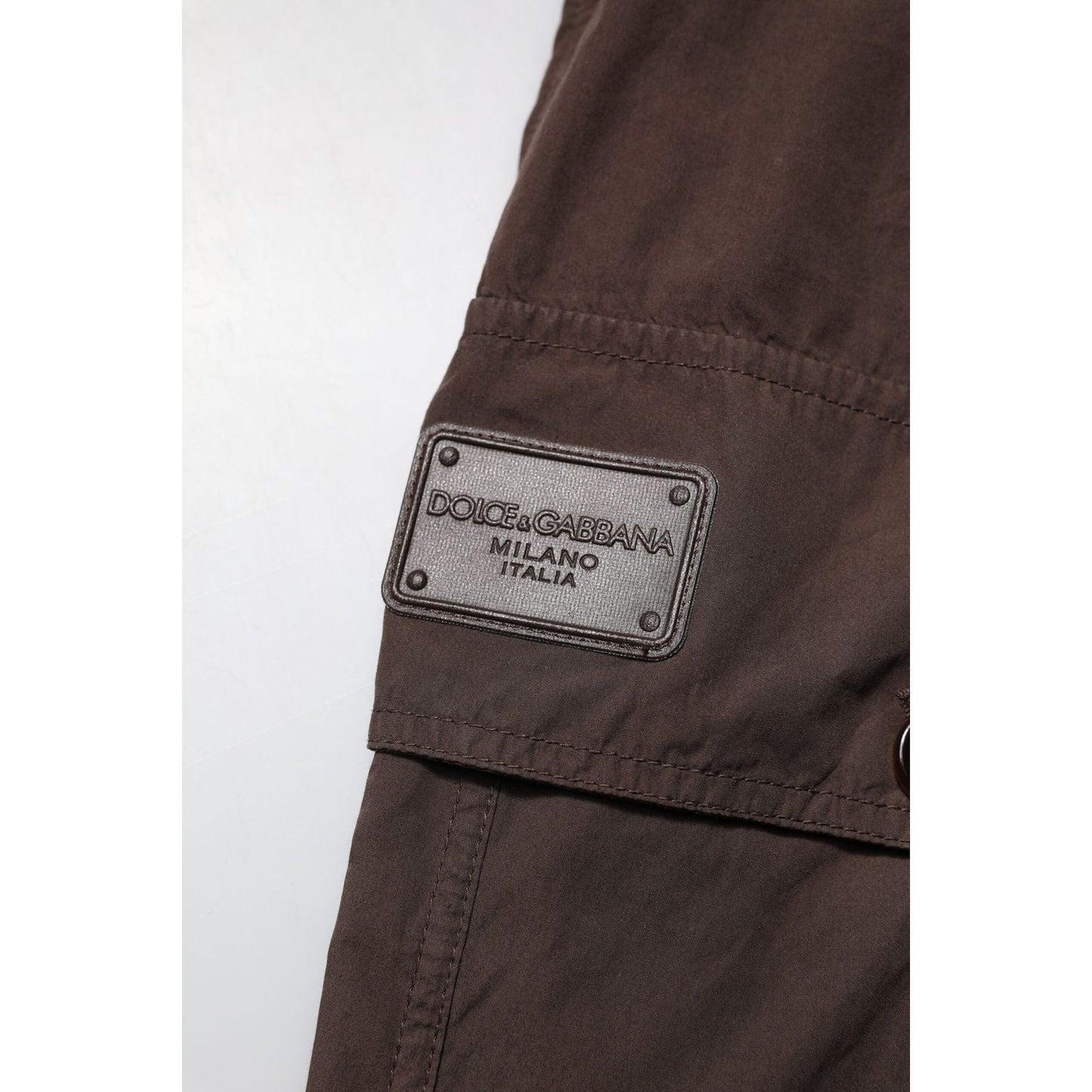Dolce & Gabbana Brown Cotton Cargo Jogger Men Pants PAN76464-50