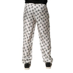 Dolce & Gabbana White Floral Silk Casual Lounge Pants PAN76472-3