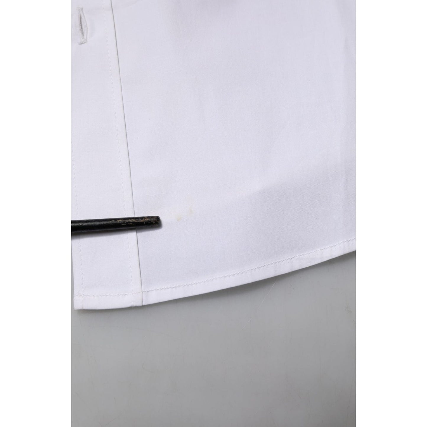 Dolce & Gabbana White Cotton Long Sleeves Dress Formal Shirt TSH90698-40