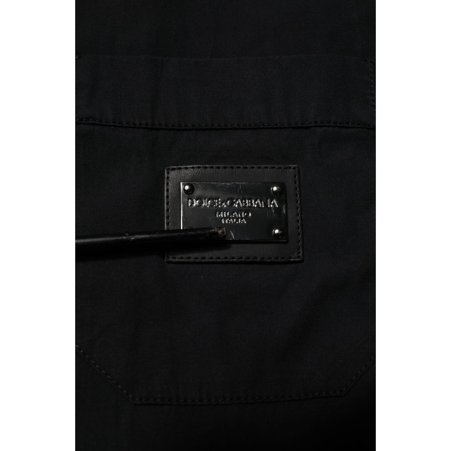 Dolce & Gabbana Black Cotton Short Sleeve Buttoned Casual Shirt TSH90706-41