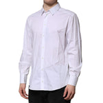 Dolce & Gabbana White Cotton Long Sleeves GOLD Formal Shirt TSH906712-43