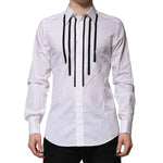 Dolce & Gabbana White GOLD Long Sleeves Dress Formal Shirt TSH906714-40