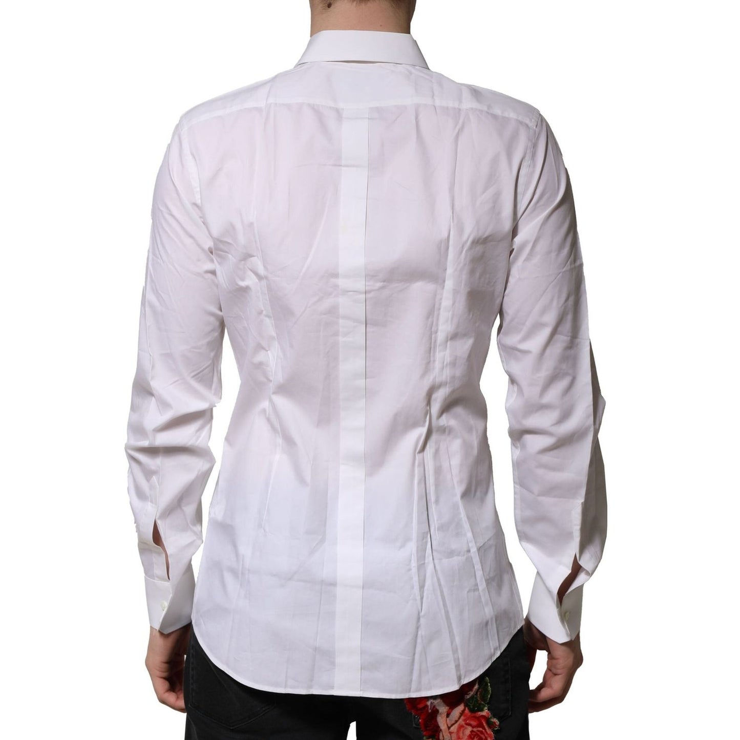 Dolce & Gabbana White GOLD Long Sleeves Dress Formal Shirt TSH906714-40