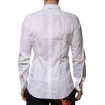 Dolce & Gabbana White GOLD Long Sleeves Dress Formal Shirt TSH906714-40