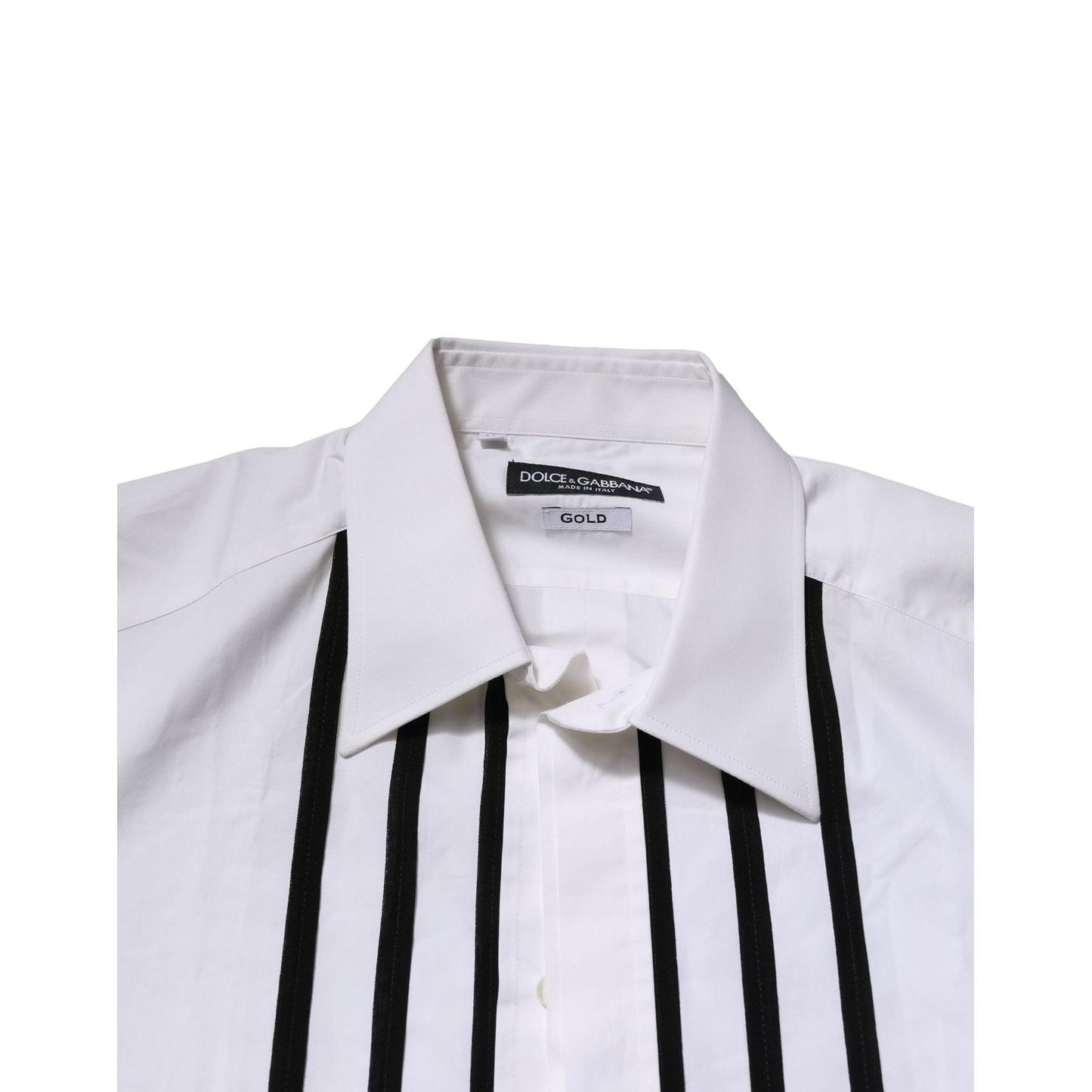 Dolce & Gabbana White GOLD Long Sleeves Dress Formal Shirt TSH906714-40
