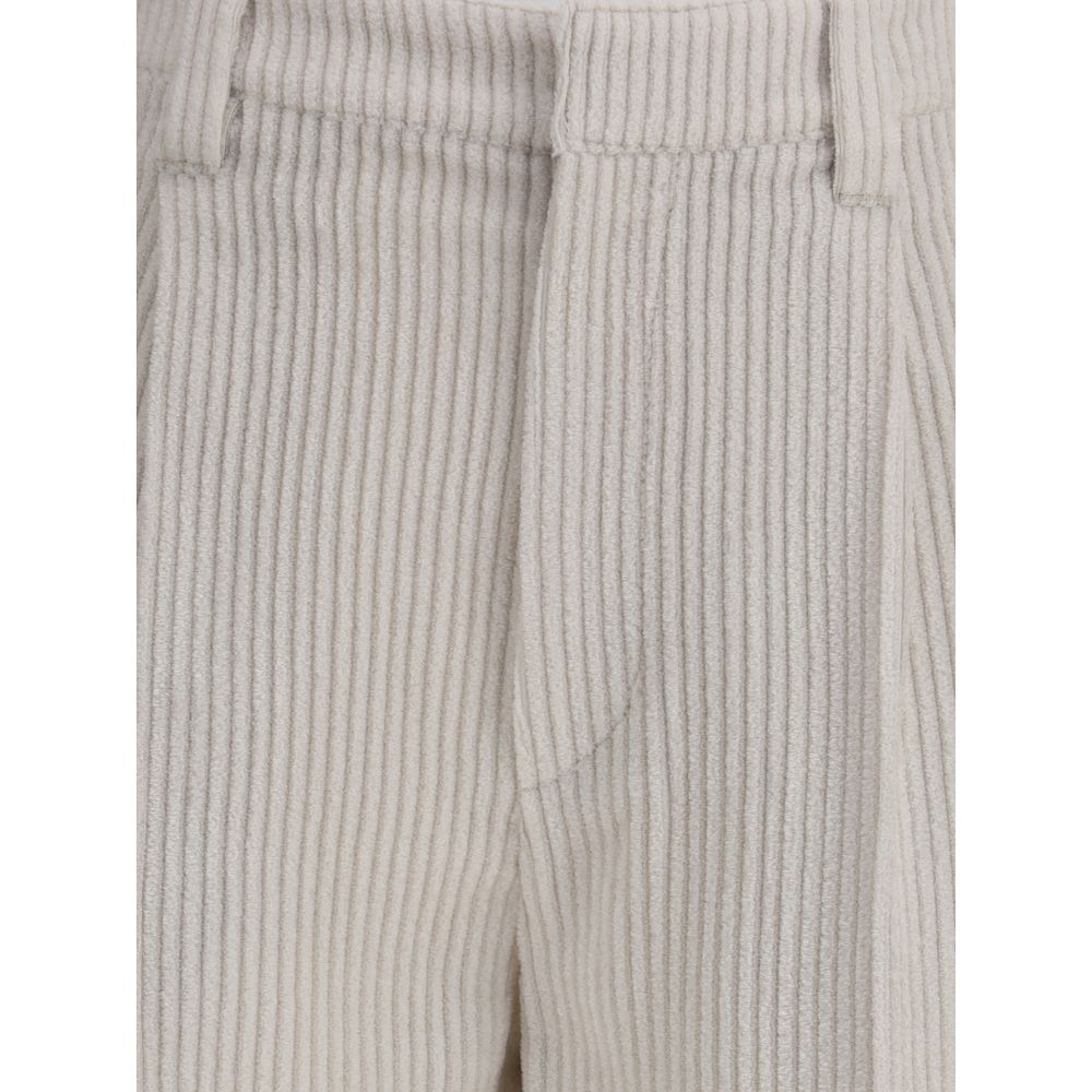 Brunello Cucinelli White Viscose Casual Pants