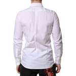 Dolce & Gabbana White MARTINI Long Sleeves Dress Formal Shirt TSH906723-38