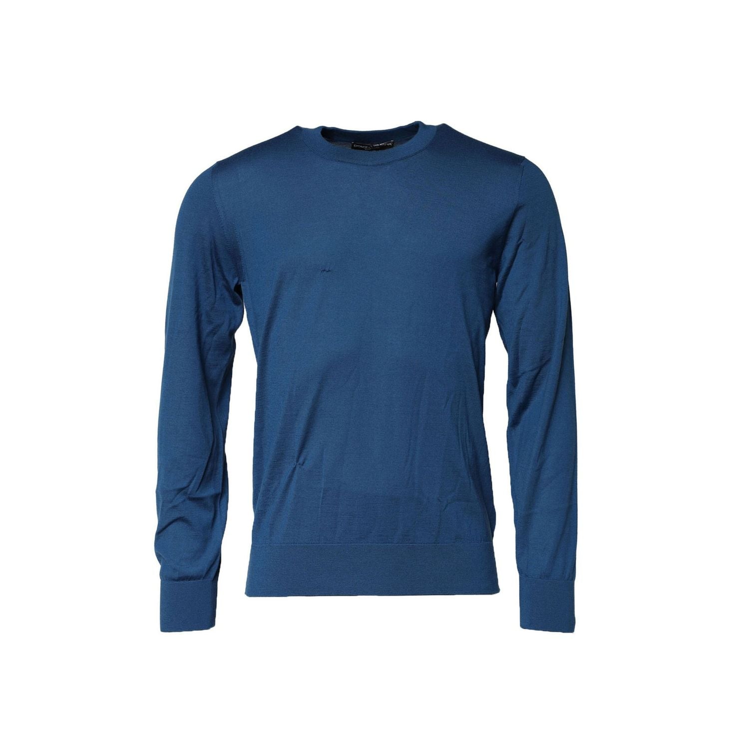 Dolce & Gabbana Blue Cashmere Crew Neck Sweatshirt Sweater