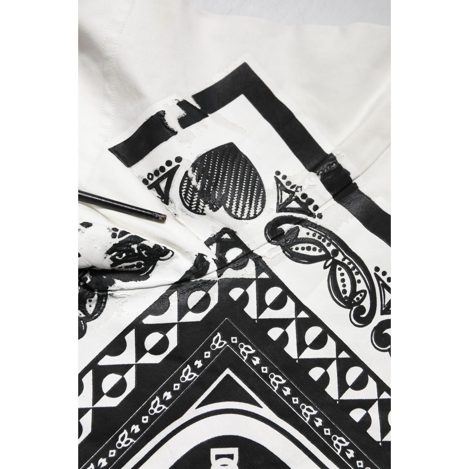 Dolce & Gabbana White Bandana Cotton Men Crew Neck T-shirt