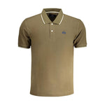 La Martina Green Cotton Polo Shirt LA-30437-S