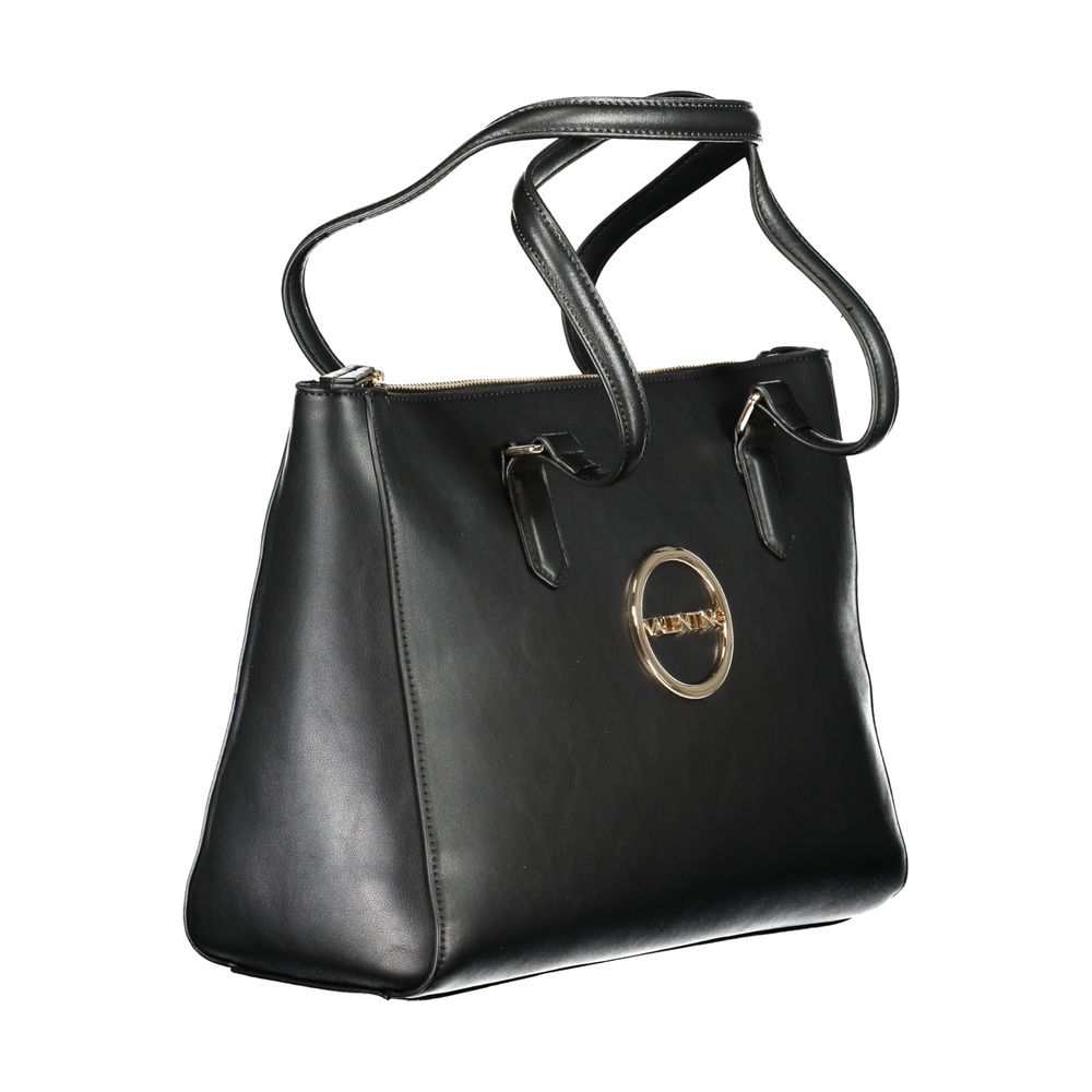 Elegant Mario Valentino Black Polyethylene Women Handbag with logo