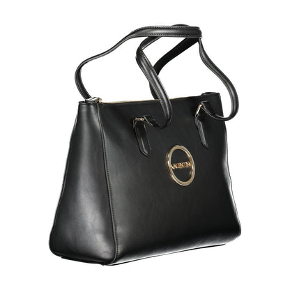 Elegant Mario Valentino Black Polyethylene Women Handbag with logo
