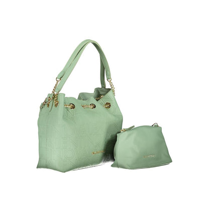 Mario Valentino Green Polyethylene Handbag with adjustable straps and snap closure