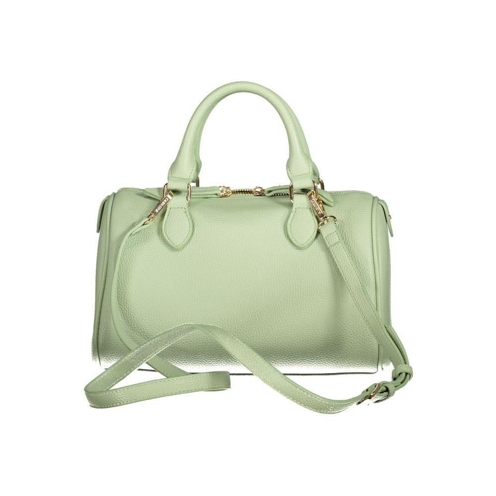 Front view with bag zipped and handles upright.