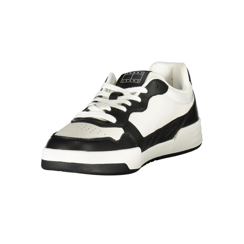 Tommy Hilfiger Black Leather Men Sneaker