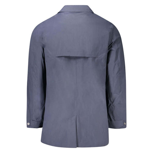 K-WAY Blue Polyamide Men Jacket KW-34222-M