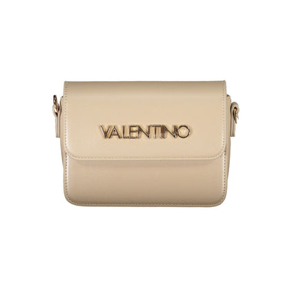 Mario Valentino Beige Polyethylene Women Handbag with adjustable shoulder strap and automatic closure for eco-conscious fashion.