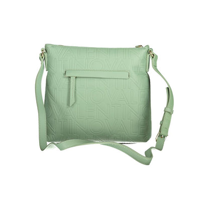 Mario Valentino Green Polyethylene Women Handbag with adjustable strap and sleek zip closure, showcasing iconic logo in vibrant hue.
