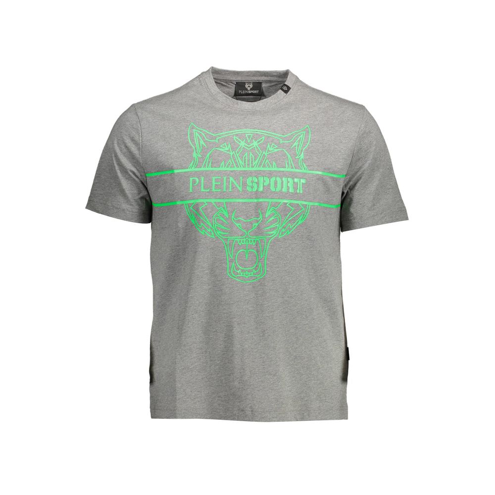 Plein Sport Gray Cotton T-Shirt