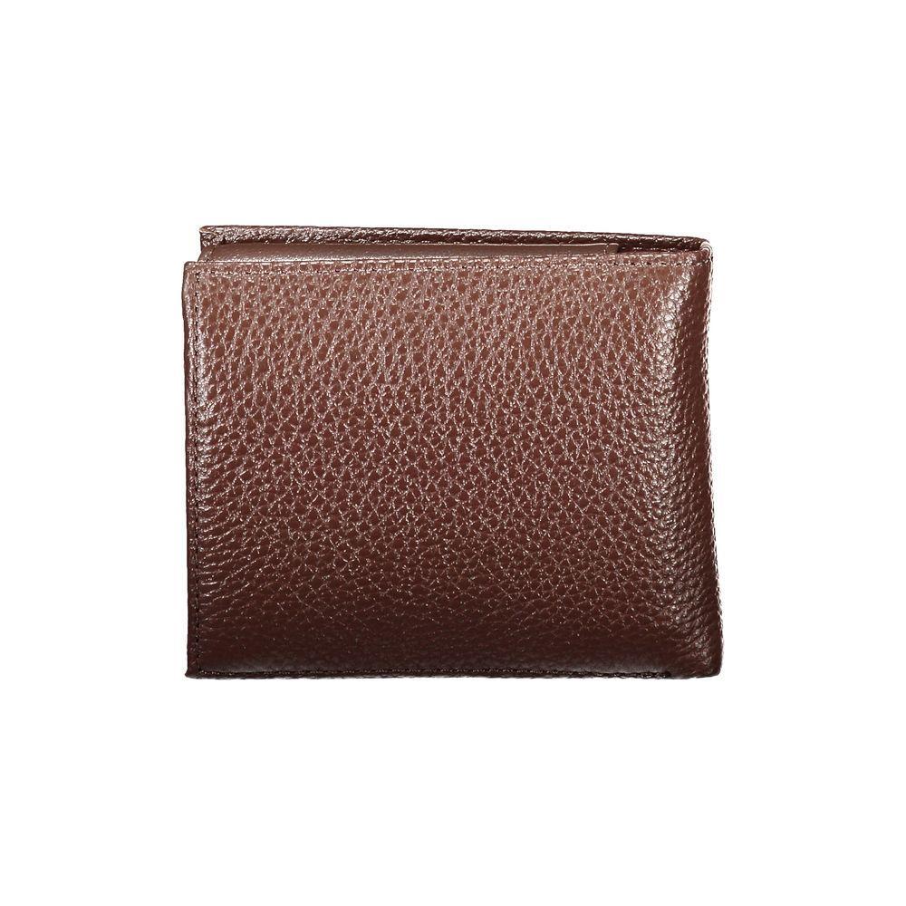 Tommy Hilfiger Elegant Brown Leather Bifold Wallet TO-27173