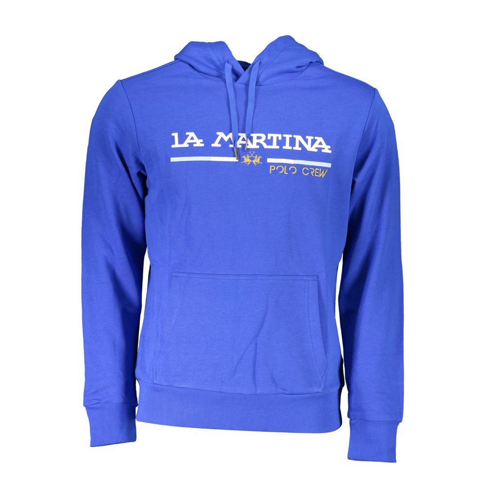 La Martina Blue Cotton Sweatshirt