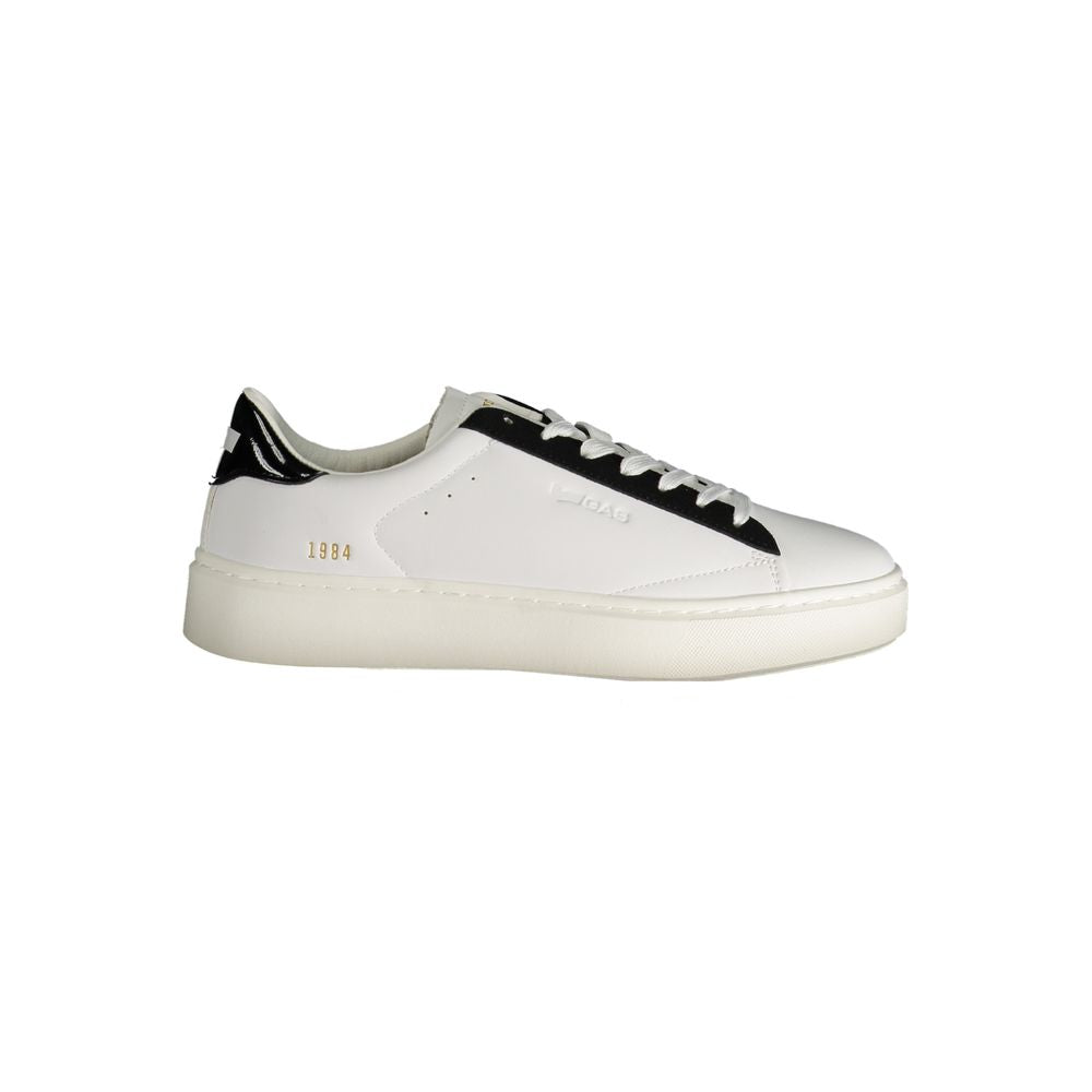 Gas White Polyester Women Sneaker