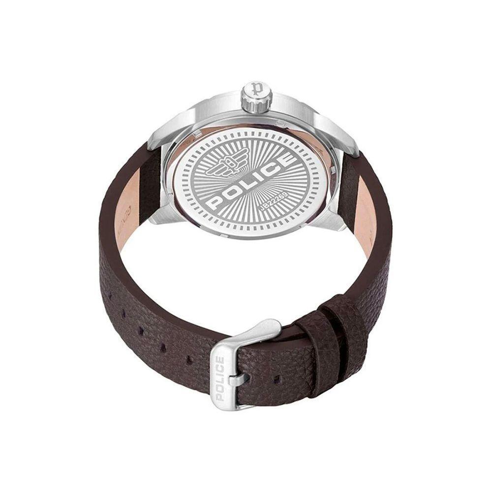 Police Brown Leather Watch POPEWJB2226902AC
