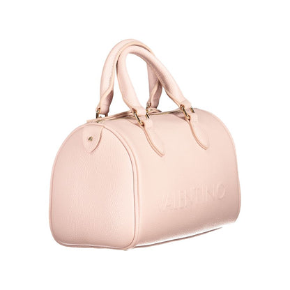 Mario Valentino Pink Polyethylene Women Handbag with two handles and eco-friendly design showcasing elegant craftsmanship.