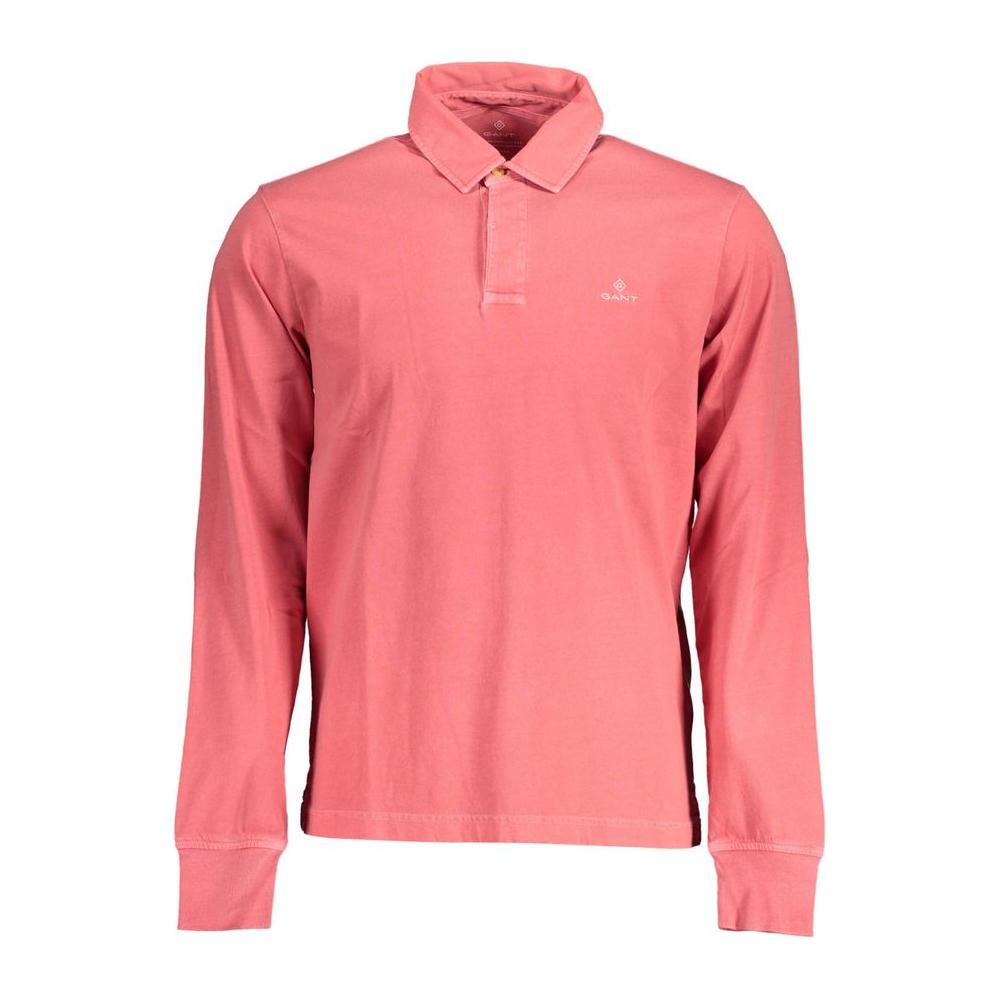 Gant Red Cotton Men Polo Shirt GA-37210-S