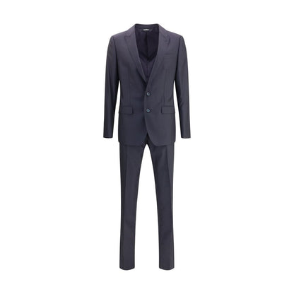 Dolce & Gabbana Black Fleece Wool Two-Piece Suit