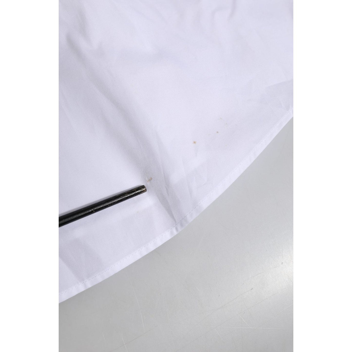 Dolce & Gabbana White Cotton GOLD Short Sleeves Formal Shirt TSH906797-40