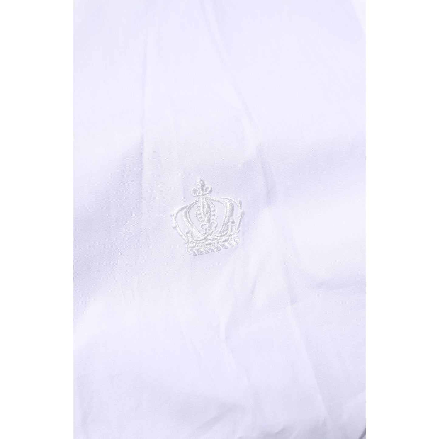 Dolce & Gabbana White Cotton GOLD Long Sleeves Formal Shirt TSH906815-38