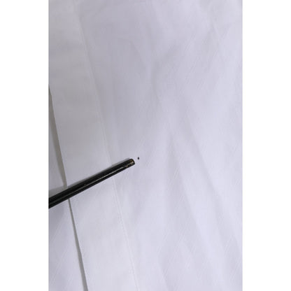 Dolce & Gabbana White Cotton GOLD Long Sleeves Formal Shirt