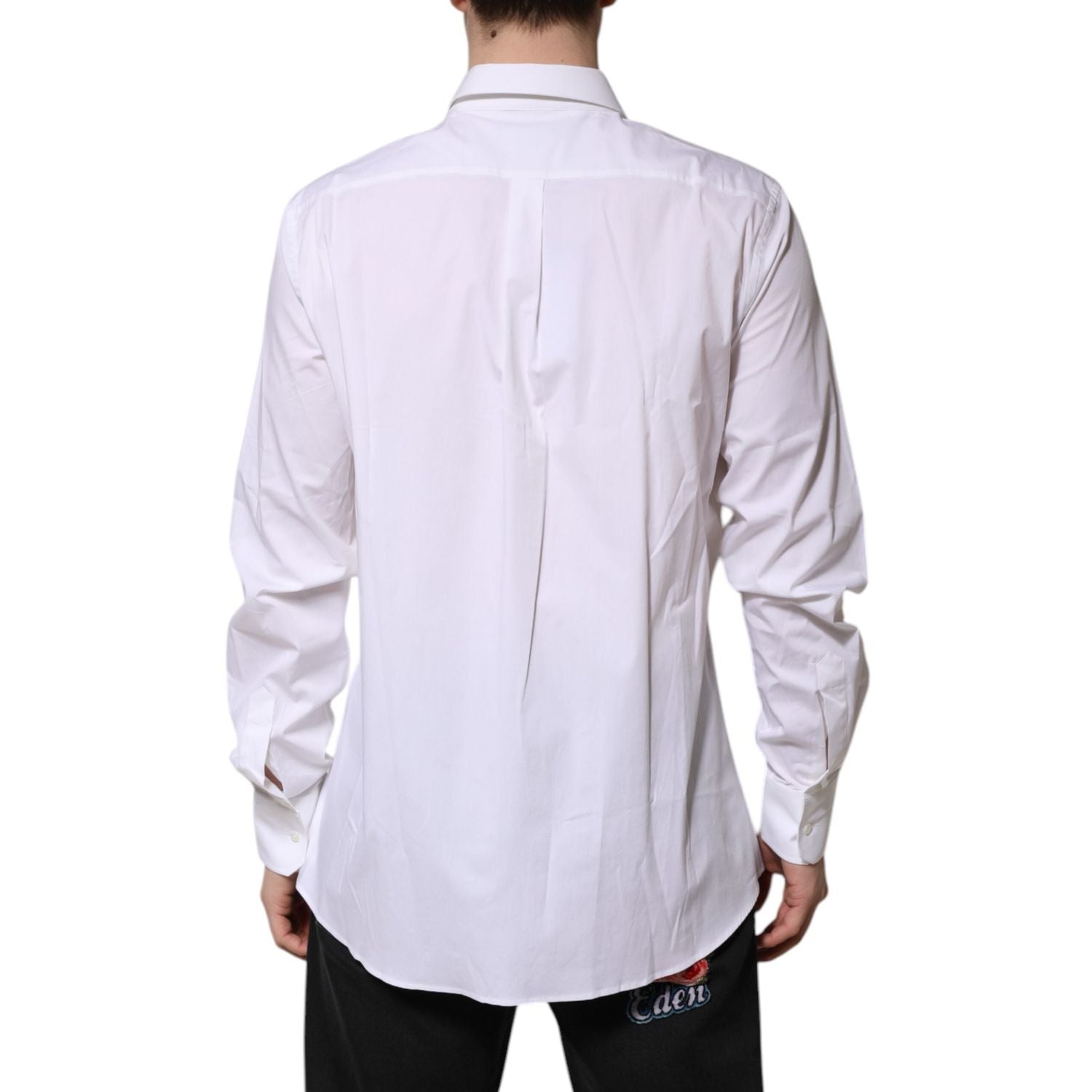 Dolce & Gabbana White MARTINI Long Sleeve Dress Formal Shirt