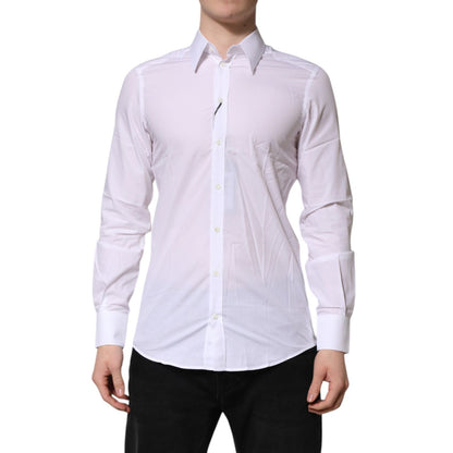 Dolce & Gabbana White MARTINI Long Sleeves Dress Formal Shirt