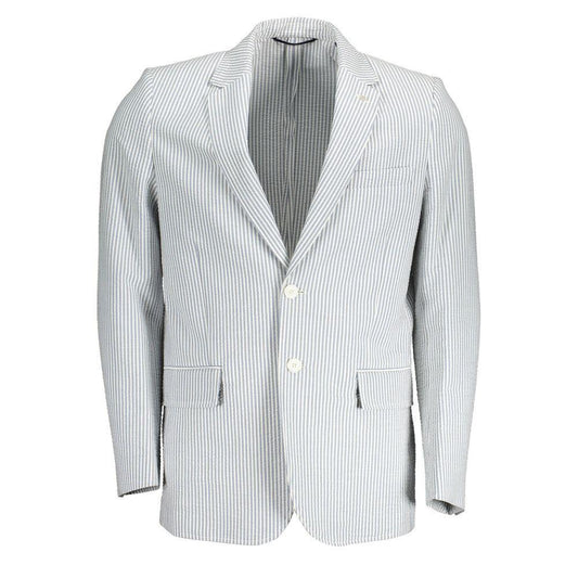 Gant White Cotton Men Jacket GA-1573-52-FBB-410