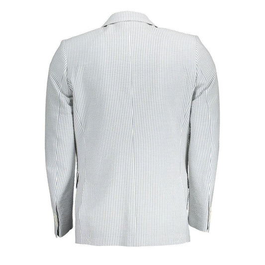 Gant White Cotton Men Jacket GA-1573-52-FBB-410