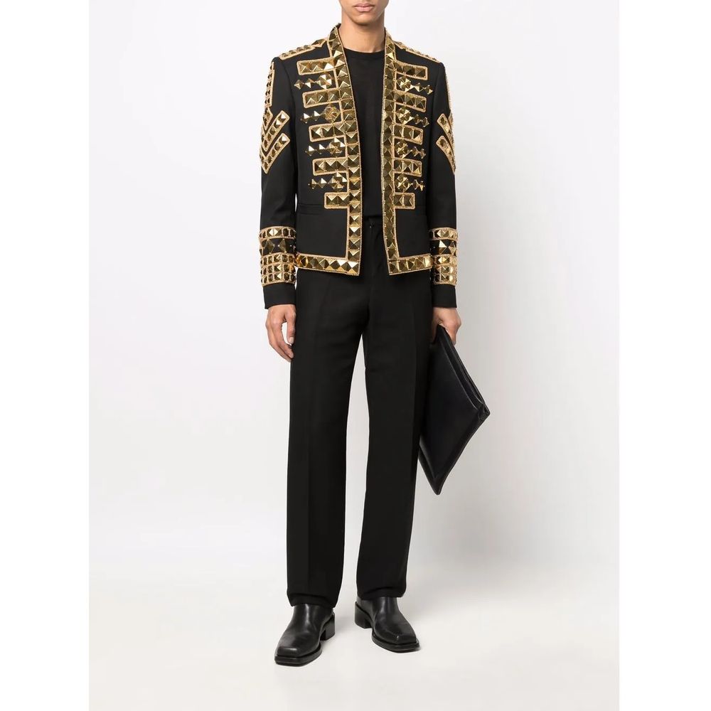 Balmain Black Acetate Men's Blazer