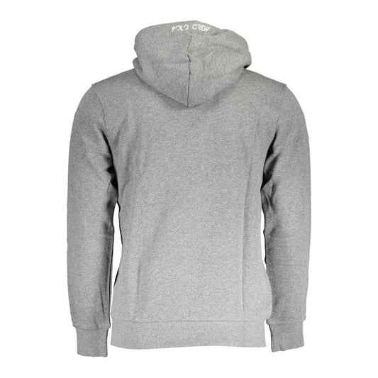 La Martina Gray Cotton Men Sweater LA-17151-L