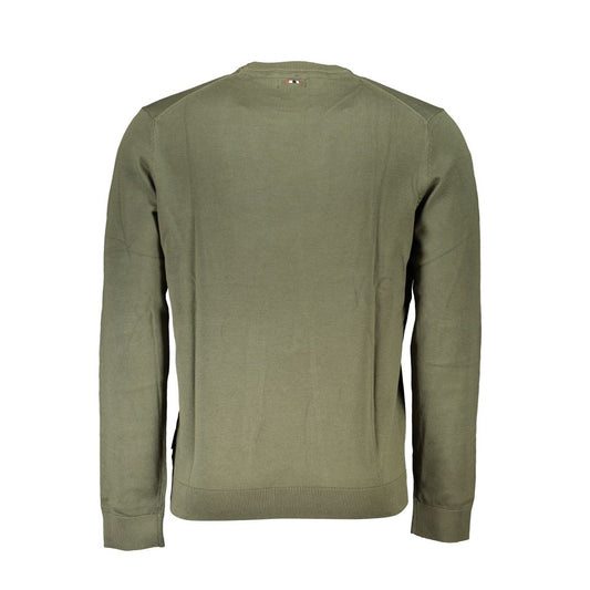 Napapijri Green Cotton Men Sweater NA-25266-S