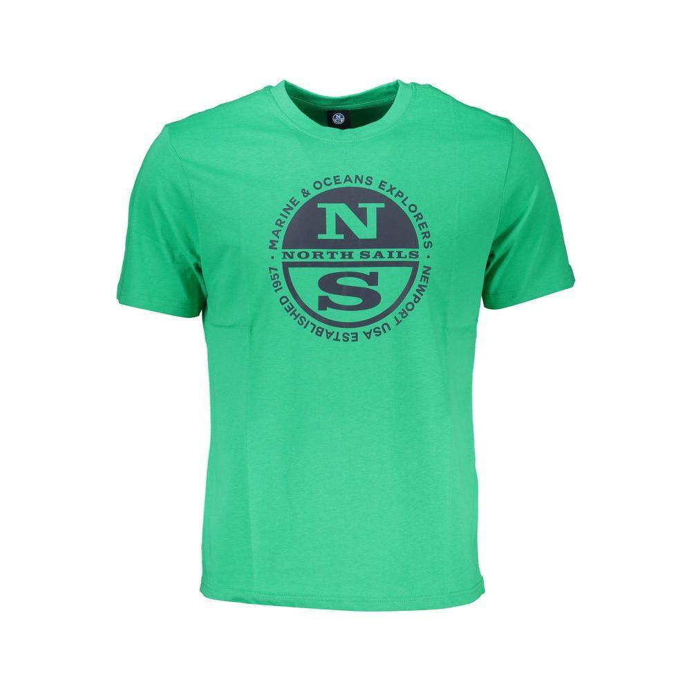 North Sails Green Cotton T-Shirt NO-27290-S