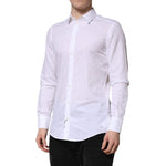 Dolce & Gabbana White MARTINI Cotton Long Sleeve Formal Shirt TSH906905-39