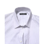 Dolce & Gabbana White Stripes Cotton Long Sleeve Formal Shirt
